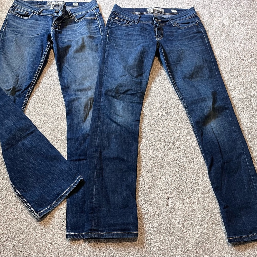 Two pairs BKE Denim jeans 27rx31.5 - Picture 6 of 8